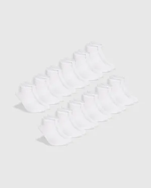 White Ankle Socks 12-Pack