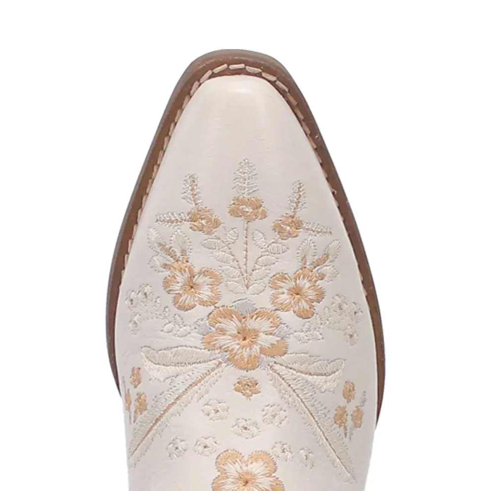 WILDFLOWER LAD MULE W/EMB WHITE