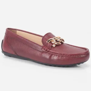 Women "BORLA" Buckled Leather Moccasins