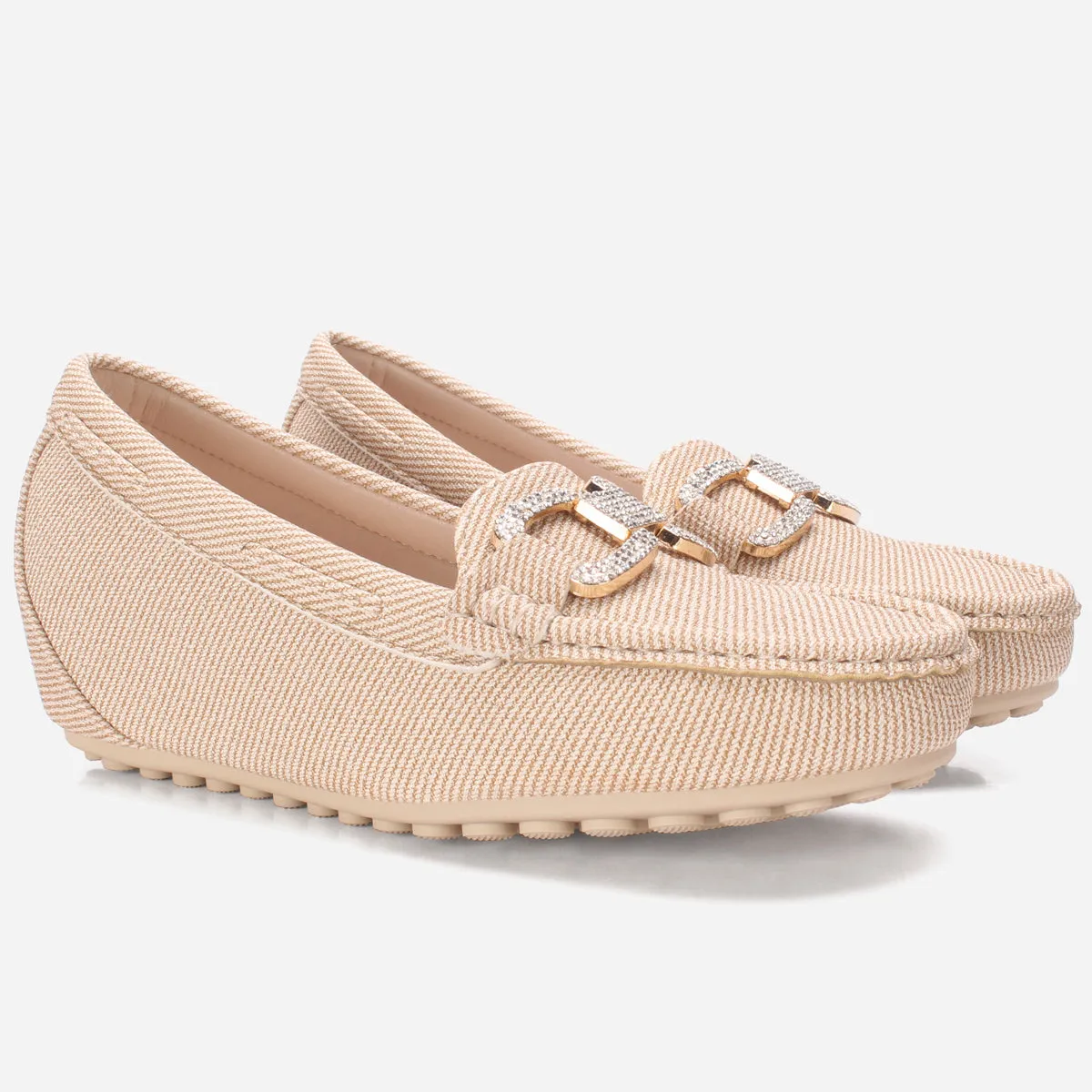 Women's "BENEDITTA" High Wedge Comfy Moccasins