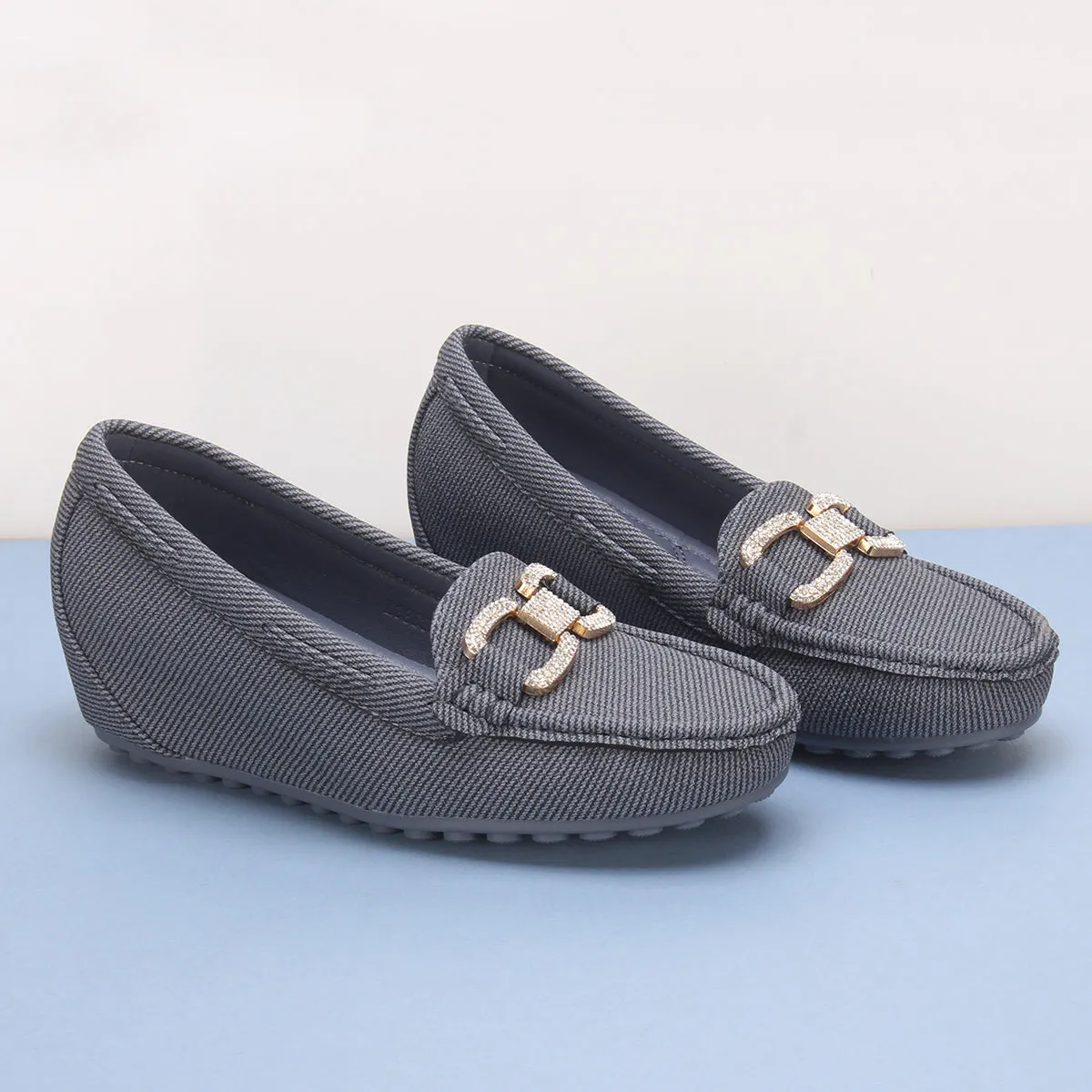 Women's "BENEDITTA" High Wedge Comfy Moccasins
