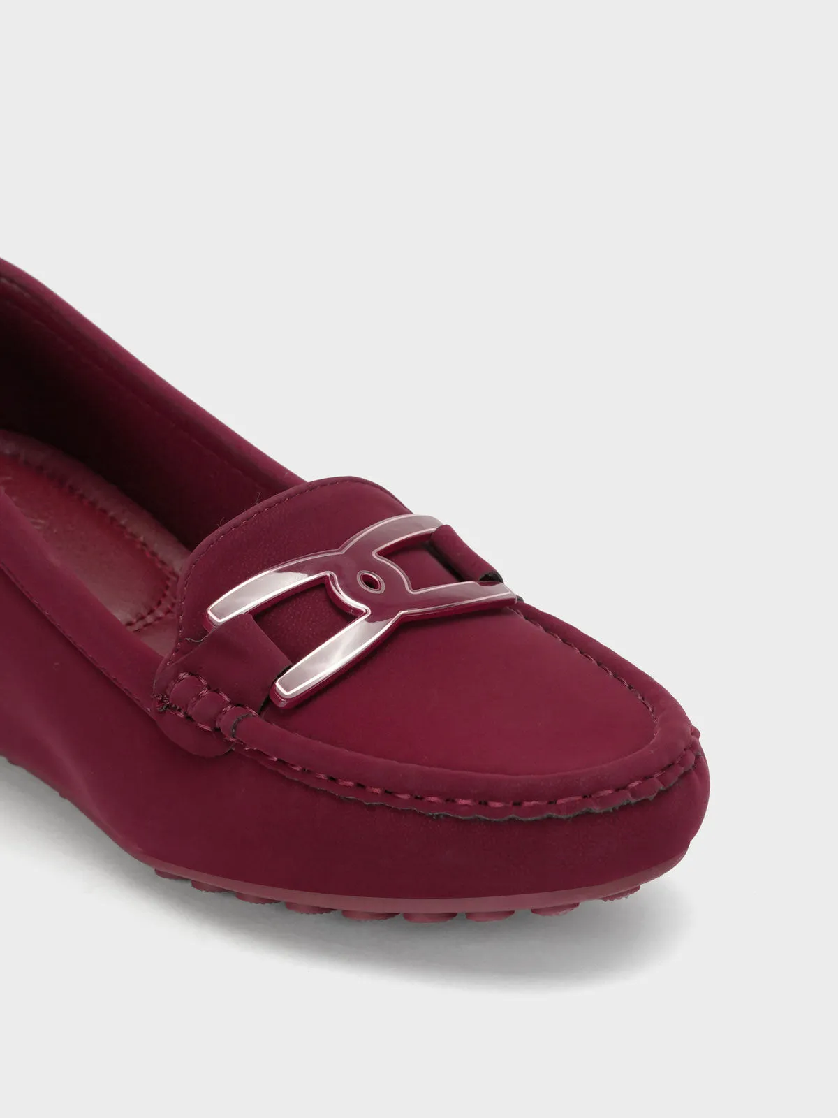 Womens "CZARINA" Comfy Wedge Moccasins