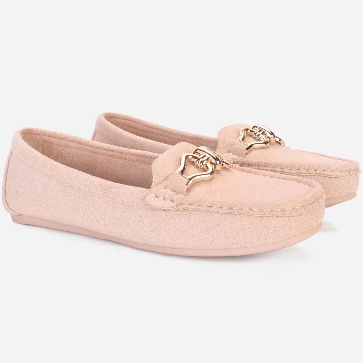 Womens "DOIRE" Flat Comfy Slide In Moccasins