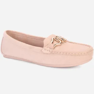 Womens "DOIRE" Flat Comfy Slide In Moccasins