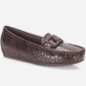 Womens "NOOHRY" Wedge Comfy Slide In Moccasins