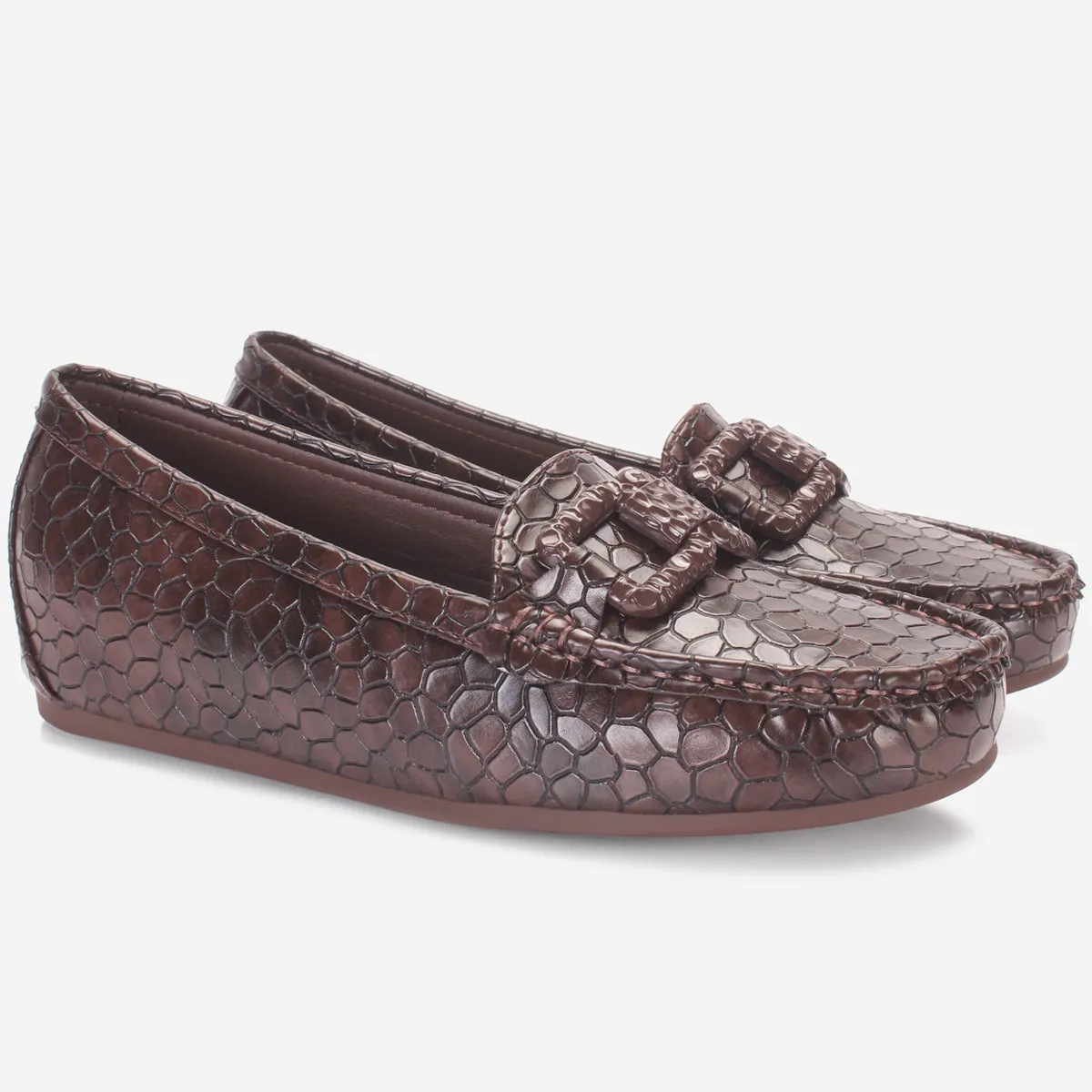 Womens "NOOHRY" Wedge Comfy Slide In Moccasins