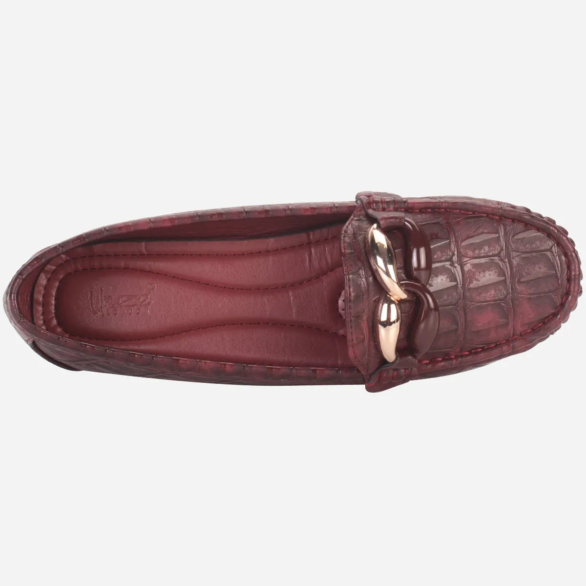 Womens "TRACEY" Flat Comfy Slide In Moccasins