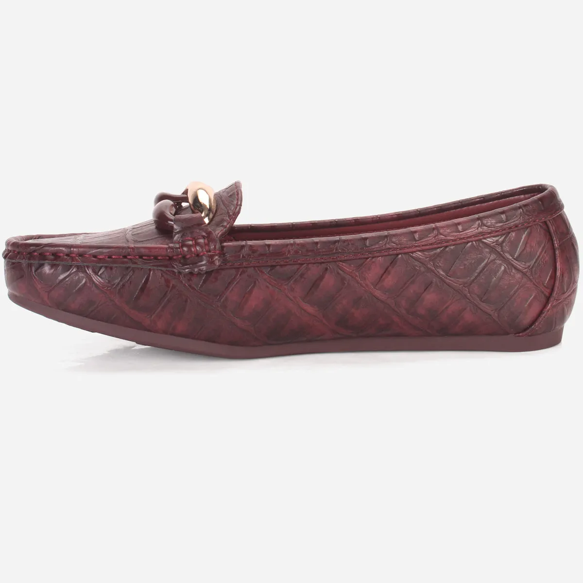 Womens "TRACEY" Flat Comfy Slide In Moccasins