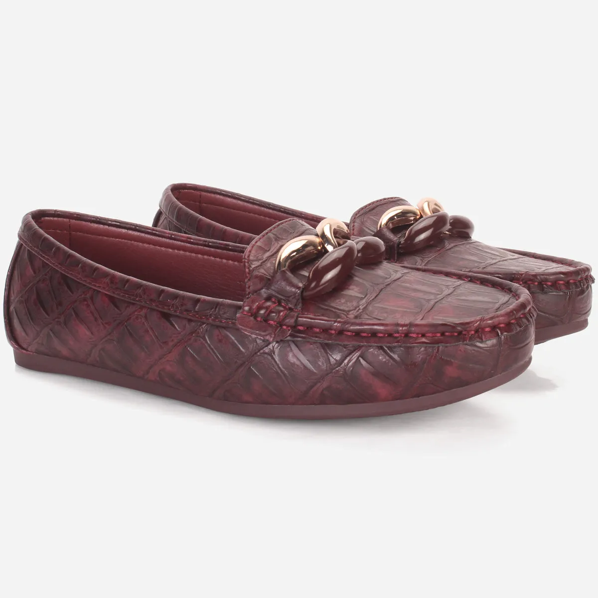 Womens "TRACEY" Flat Comfy Slide In Moccasins