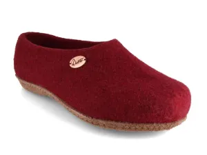 WoolFit® closed heel Felt Clogs | Classic, dark red