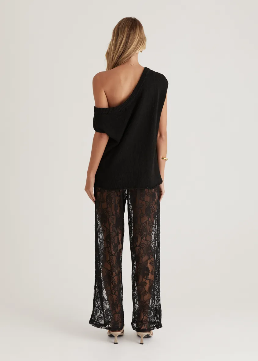 Wynter Lace Pants - Black